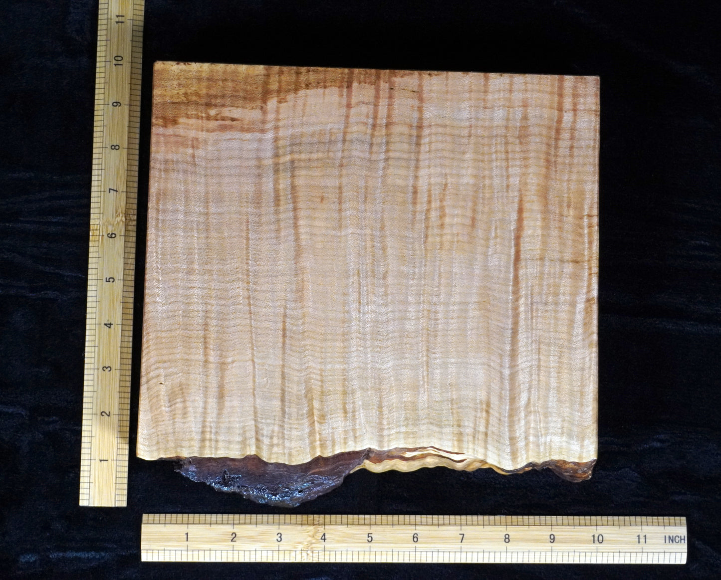 Quilted Maple Live Edge Ikebana Stand