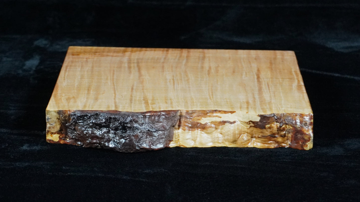 Quilted Maple Live Edge Ikebana Stand