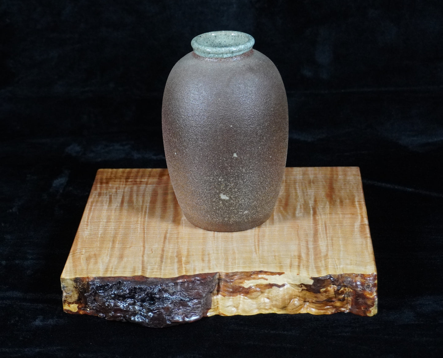 Quilted Maple Live Edge Ikebana Stand