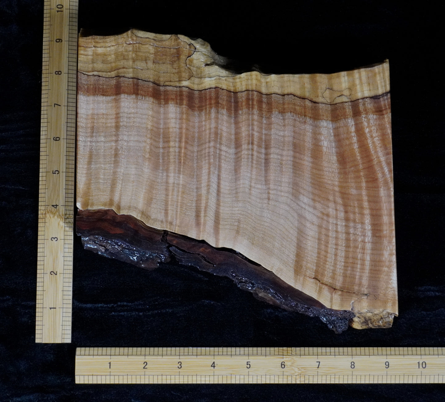 Quilted Maple Live Edge Ikebana Stand