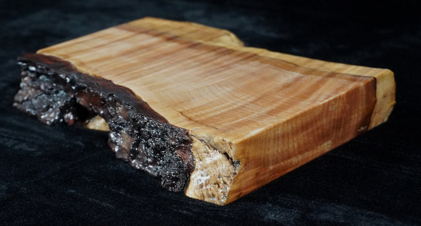 Quilted Maple Live Edge Ikebana Stand