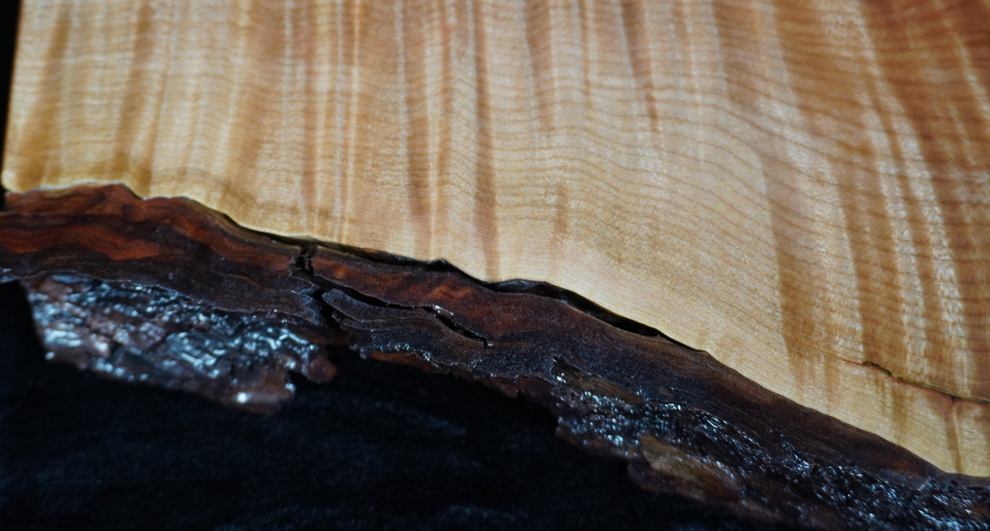 Quilted Maple Live Edge Ikebana Stand