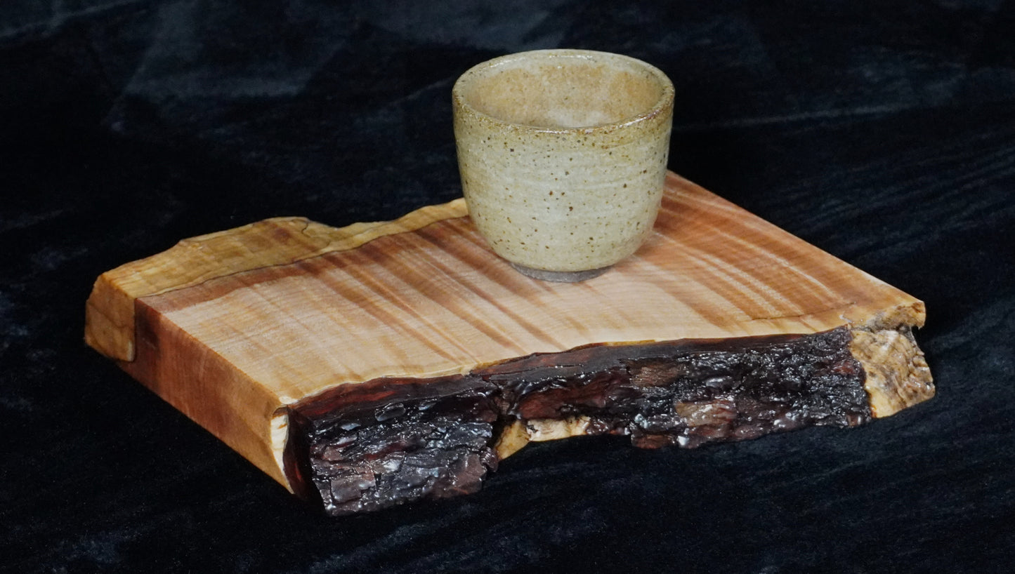 Quilted Maple Live Edge Ikebana Stand