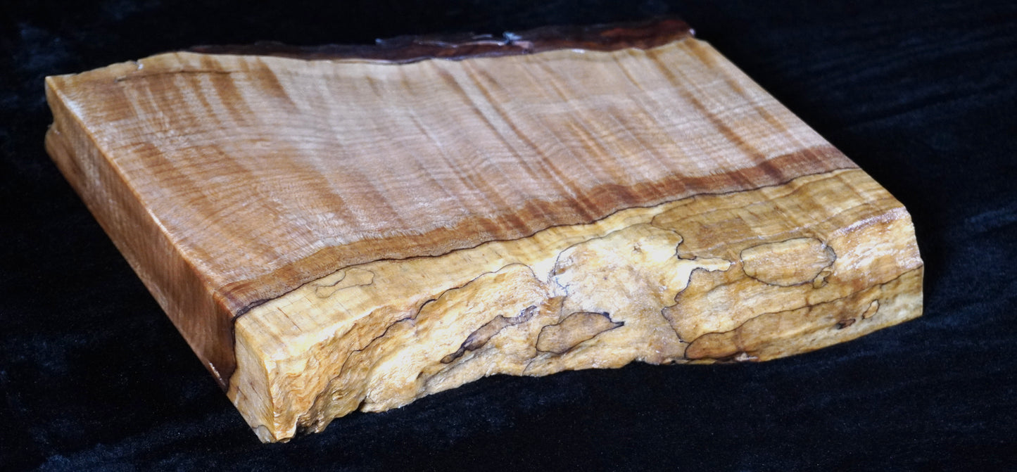 Quilted Maple Live Edge Ikebana Stand