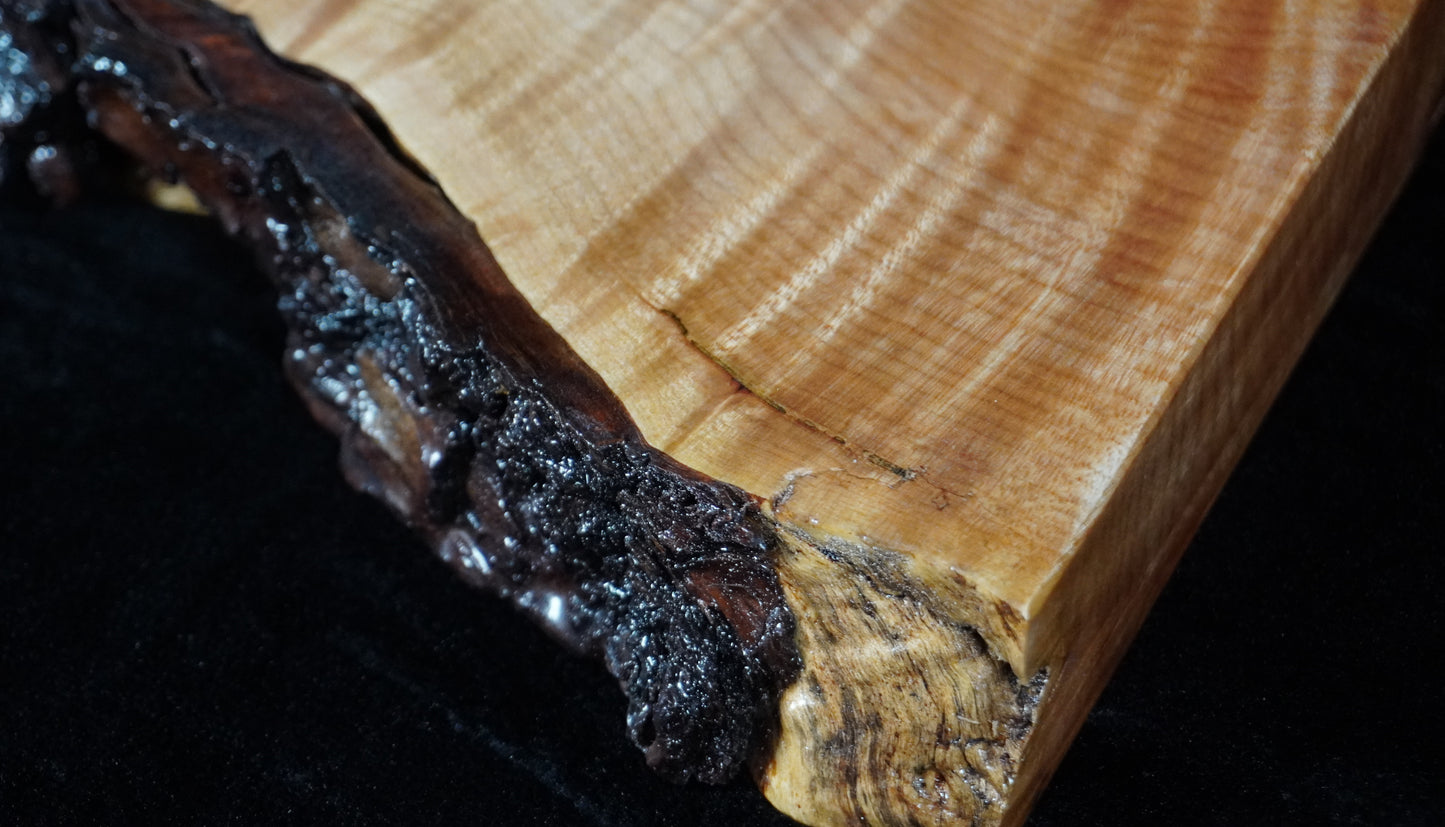 Quilted Maple Live Edge Ikebana Stand