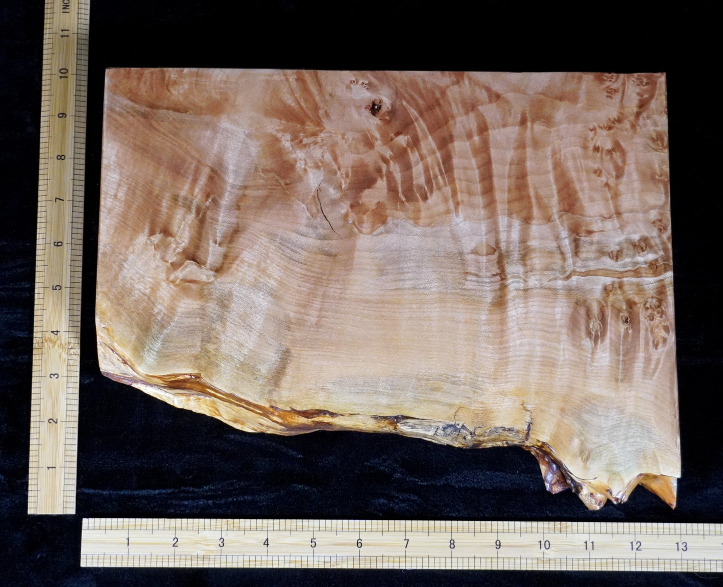 Quilted Maple Live Edge Ikebana Stand