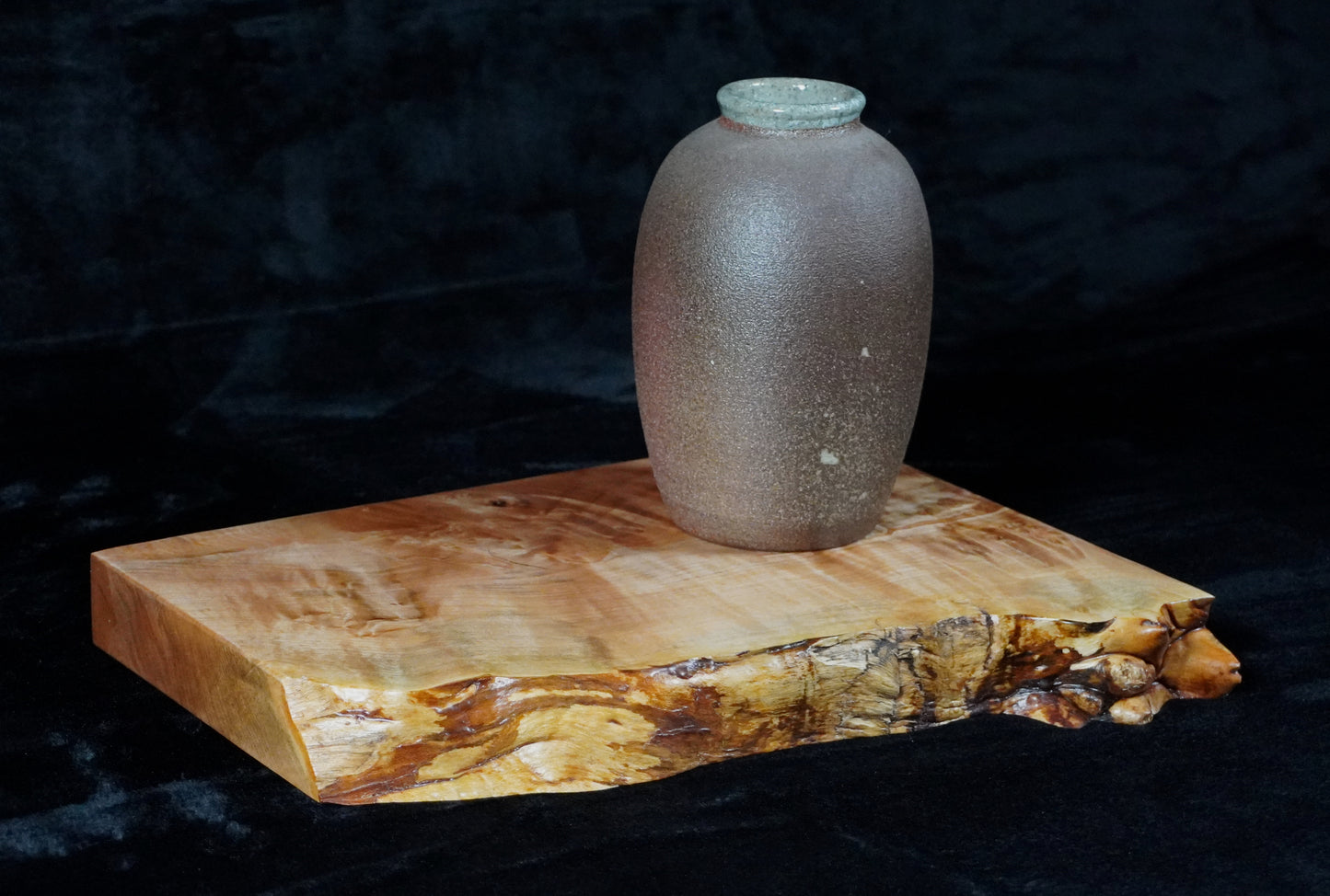 Quilted Maple Live Edge Ikebana Stand