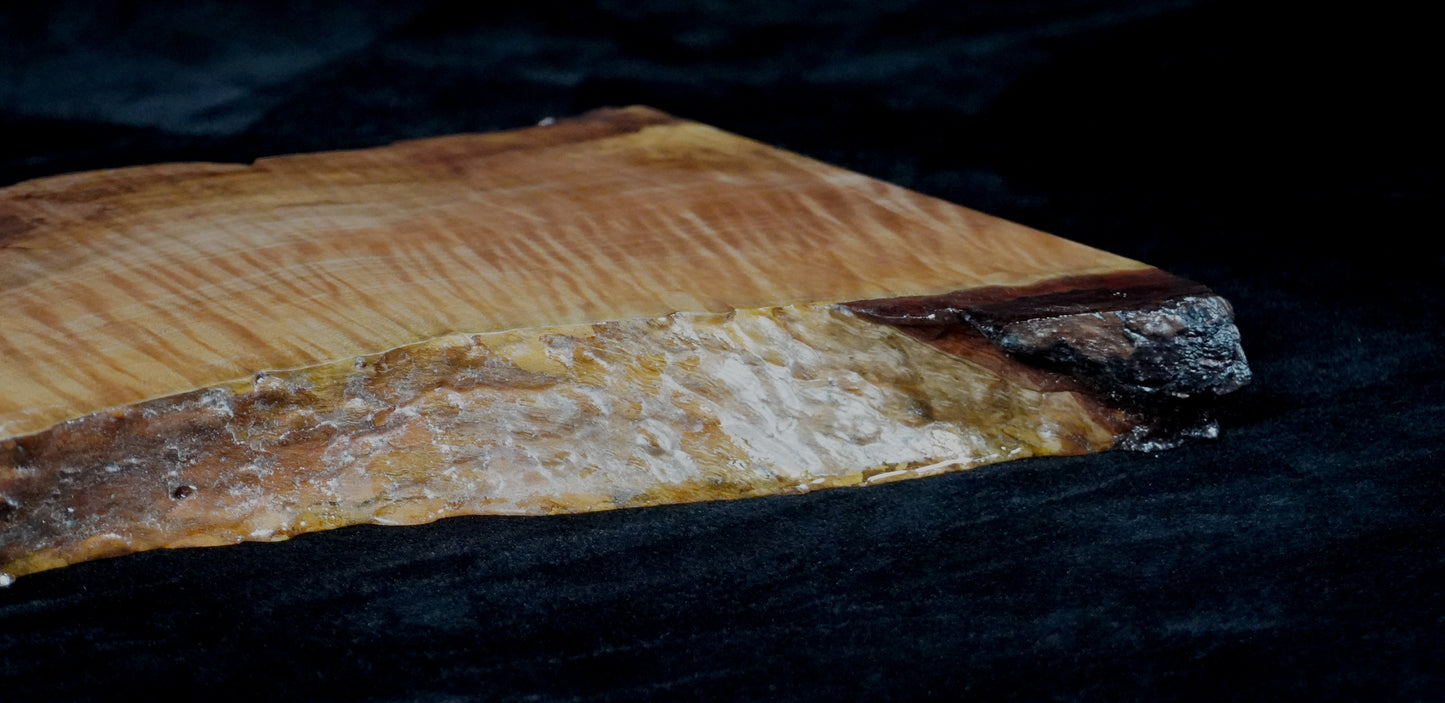 Quilted Maple Live Edge Ikebana Stand
